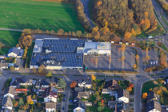 Vue aérienne de EDEKA Kissel SBK Kandel à Kandel dans le département Rhénanie-Palatinat, Allemagne