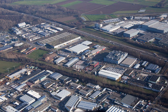Vue aérienne de À Storrenacker à le quartier Hagsfeld in Karlsruhe dans le département Bade-Wurtemberg, Allemagne