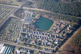 Vue oblique de Quartier Hagsfeld in Karlsruhe dans le département Bade-Wurtemberg, Allemagne