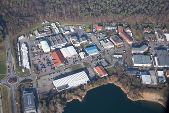Vue aérienne de Quartier Blankenloch in Stutensee dans le département Bade-Wurtemberg, Allemagne