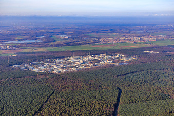 Vue aérienne de Campus KIK N à le quartier Leopoldshafen in Eggenstein-Leopoldshafen dans le département Bade-Wurtemberg, Allemagne