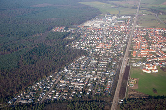 Vue aérienne de Quartier Friedrichstal in Stutensee dans le département Bade-Wurtemberg, Allemagne