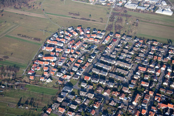 Vue aérienne de Quartier Spöck in Stutensee dans le département Bade-Wurtemberg, Allemagne