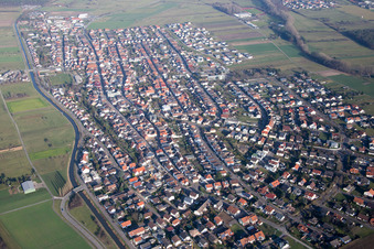 Vue aérienne de Quartier Neuthard in Karlsdorf-Neuthard dans le département Bade-Wurtemberg, Allemagne