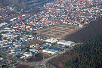 Quartier Graben in Graben-Neudorf dans le département Bade-Wurtemberg, Allemagne vue d'en haut