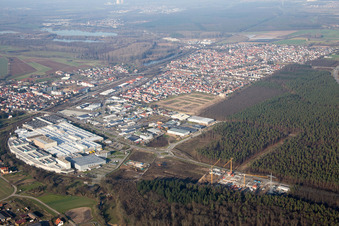 Quartier Graben in Graben-Neudorf dans le département Bade-Wurtemberg, Allemagne depuis l'avion