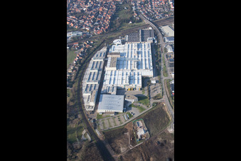 Vue aérienne de SEW-eurodrive GmbH à le quartier Graben in Graben-Neudorf dans le département Bade-Wurtemberg, Allemagne