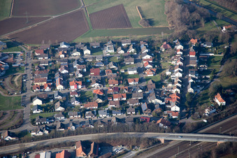 Quartier Graben in Graben-Neudorf dans le département Bade-Wurtemberg, Allemagne vue du ciel