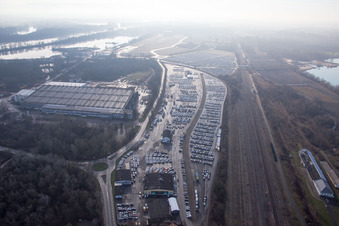 Lauterbourg dans le département Bas Rhin, France vue d'en haut