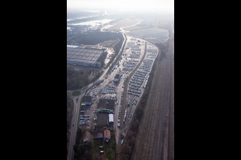 Lauterbourg dans le département Bas Rhin, France vue du ciel
