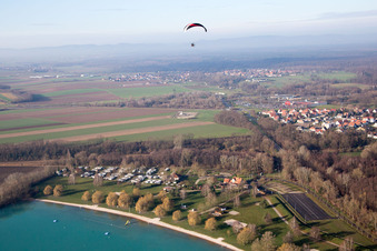 Lauterbourg dans le département Bas Rhin, France du point de vue du drone
