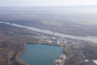 Photographie aérienne de Lauterbourg dans le département Bas Rhin, France