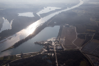 Lauterbourg dans le département Bas Rhin, France d'en haut