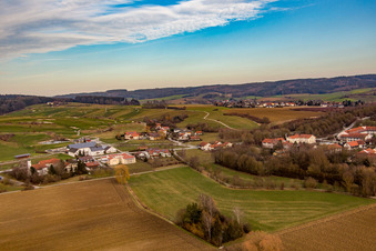 Vue oblique de Quartier Aunham in Bad Birnbach dans le département Bavière, Allemagne