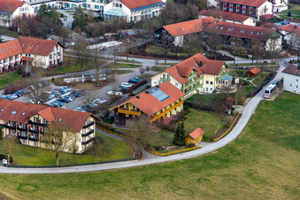 Quartier Aunham in Bad Birnbach dans le département Bavière, Allemagne depuis l'avion