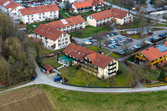 Vue d'oiseau de Quartier Aunham in Bad Birnbach dans le département Bavière, Allemagne