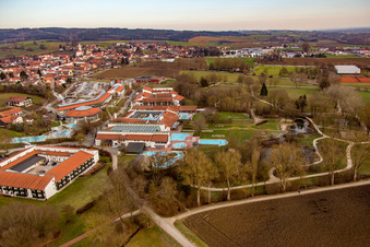 Photographie aérienne de Thermes de Rottal à le quartier Aunham in Bad Birnbach dans le département Bavière, Allemagne