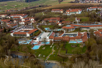 Thermes de Rottal à le quartier Aunham in Bad Birnbach dans le département Bavière, Allemagne vue d'en haut