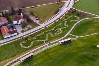 Quartier Aunham in Bad Birnbach dans le département Bavière, Allemagne d'un drone