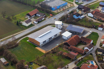 Vue aérienne de Pomme à le quartier Hirschbach in Bad Birnbach dans le département Bavière, Allemagne