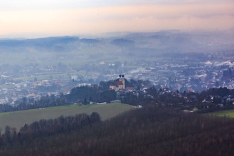 Vue aérienne de Vue de la ville depuis le nord à Pfarrkirchen dans le département Bavière, Allemagne