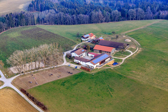 Vue oblique de Ferme équestre Ziegelbauer à Pfarrkirchen dans le département Bavière, Allemagne