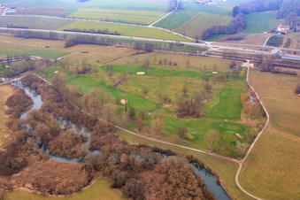 Vue aérienne de Rottaler Golf and Country Club eV à le quartier Schalldorf in Postmünster dans le département Bavière, Allemagne