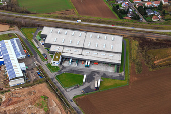 Vue aérienne de Eichenlaub Logistics GmbH à Rohrbach dans le département Rhénanie-Palatinat, Allemagne