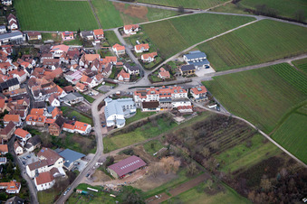 Vue aérienne de Terrasses du Palatinat méridional à le quartier Gleiszellen in Gleiszellen-Gleishorbach dans le département Rhénanie-Palatinat, Allemagne