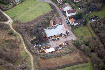 Vue aérienne de Waldstr à le quartier Gleishorbach in Gleiszellen-Gleishorbach dans le département Rhénanie-Palatinat, Allemagne
