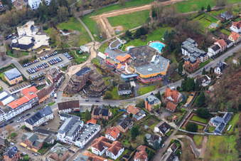 Photographie aérienne de Thermes du Palatinat du Sud à Bad Bergzabern dans le département Rhénanie-Palatinat, Allemagne