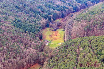 Vue aérienne de Otterbachtal avec AdvanceWerks à Oberotterbach dans le département Rhénanie-Palatinat, Allemagne