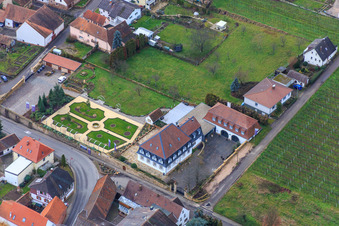 Parc de l'Hôtel Schlössl Oberotterbach à Oberotterbach dans le département Rhénanie-Palatinat, Allemagne vue du ciel