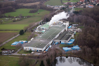 Isolation Sitek à le quartier Altenstadt in Wissembourg dans le département Bas Rhin, France d'en haut