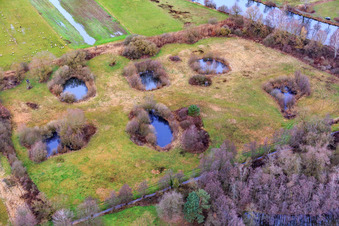 Vue aérienne de Biotope du Viehstrich à Steinfeld dans le département Rhénanie-Palatinat, Allemagne
