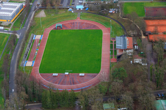 Vue aérienne de Stade Bienwald à Kandel dans le département Rhénanie-Palatinat, Allemagne