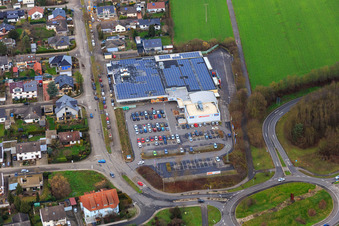 Photographie aérienne de EDEKA Kissel SBK Kandel à Kandel dans le département Rhénanie-Palatinat, Allemagne