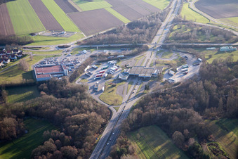 Lauterbourg dans le département Bas Rhin, France vue d'en haut