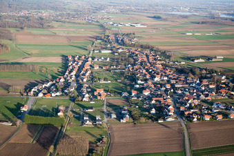 Vue oblique de Salmbach dans le département Bas Rhin, France