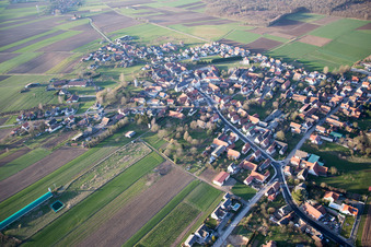 Salmbach dans le département Bas Rhin, France d'en haut