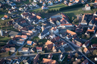 Salmbach dans le département Bas Rhin, France hors des airs