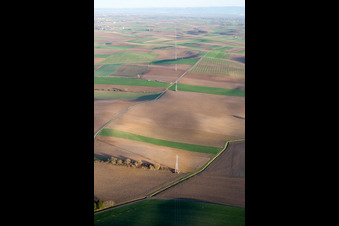 Vue oblique de Schleithal dans le département Bas Rhin, France