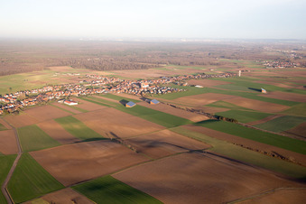 Schleithal dans le département Bas Rhin, France d'en haut