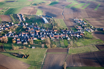 Siegen dans le département Bas Rhin, France depuis l'avion
