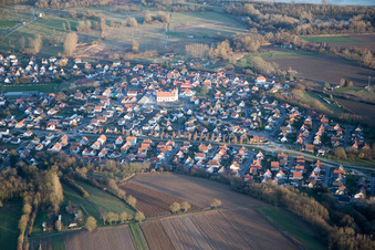 Vue oblique de Mothern dans le département Bas Rhin, France