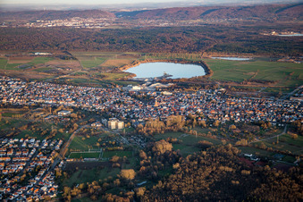 Vue aérienne de De l'ouest à Durmersheim dans le département Bade-Wurtemberg, Allemagne