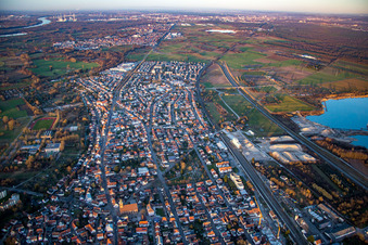 Vue aérienne de Nord à Durmersheim dans le département Bade-Wurtemberg, Allemagne