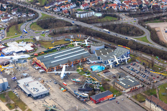 Musée de la technologie Speyer à Speyer dans le département Rhénanie-Palatinat, Allemagne d'en haut