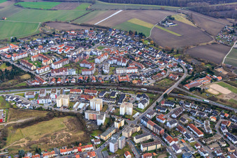 Vue aérienne de Rue Cardinal Wendel à Speyer dans le département Rhénanie-Palatinat, Allemagne