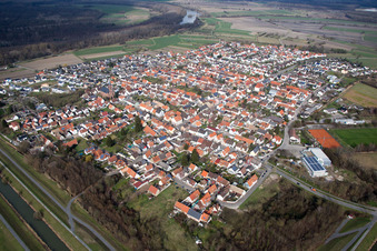Quartier Rußheim in Dettenheim dans le département Bade-Wurtemberg, Allemagne d'en haut